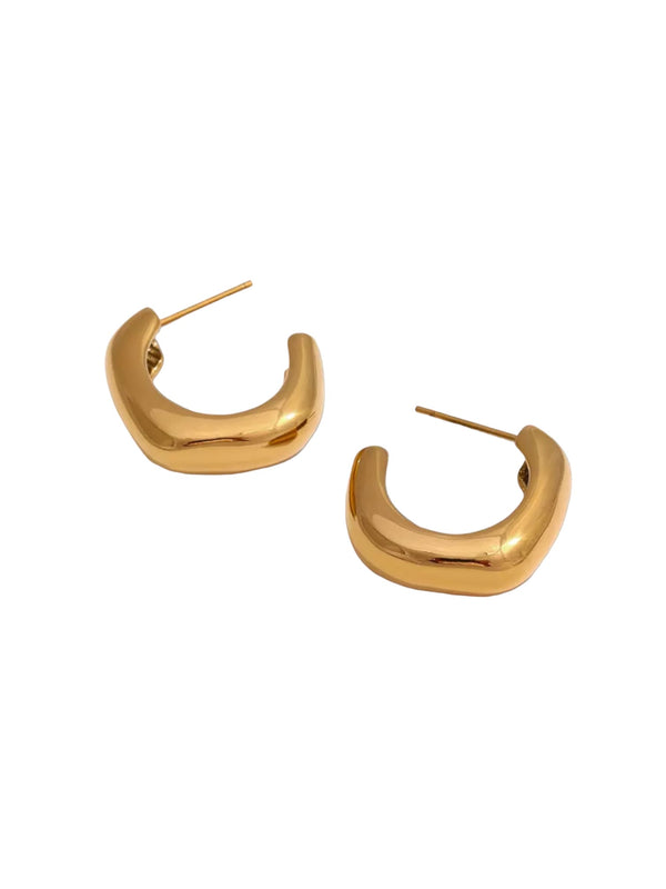 C hoop earrings 